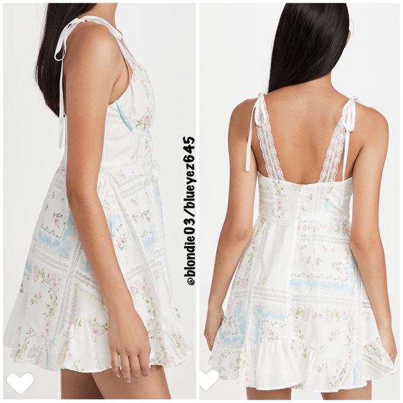 For Love & Lemons Shea Mini Dress L - Picture 2 of 5